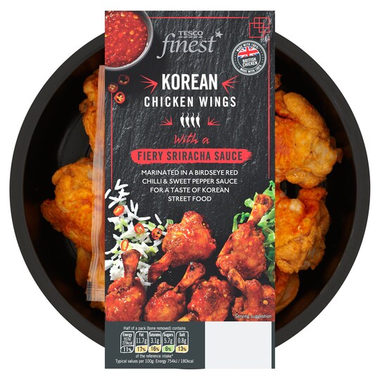 Tesco Finest Korean Sriracha CKN Wings 350g Tesco Groceries
