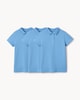 image 2 of F&F School Girls 3-Pack Pure Cotton Regular Fit Polo Shirts in Blue