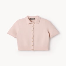 F&F Knitted Short Sleeved Cardigan in Pink