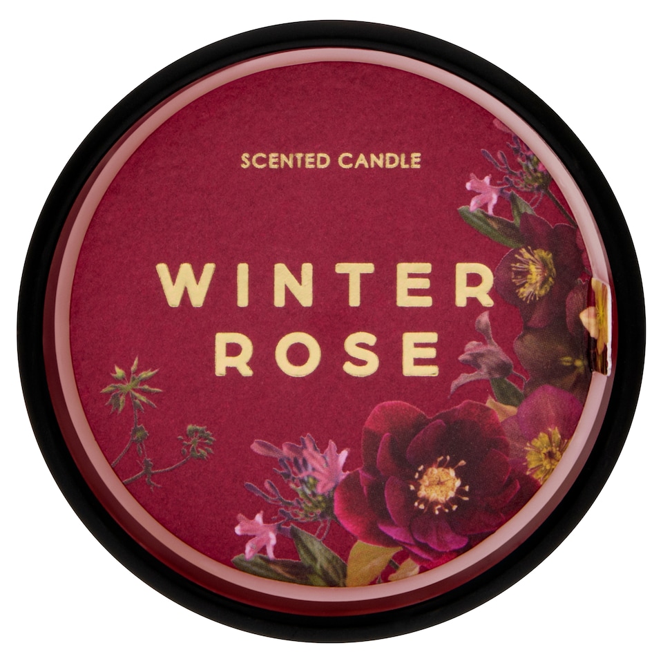 image 1 of F&F Home Floral Bouquet Small Candle Winter Rose 155g
