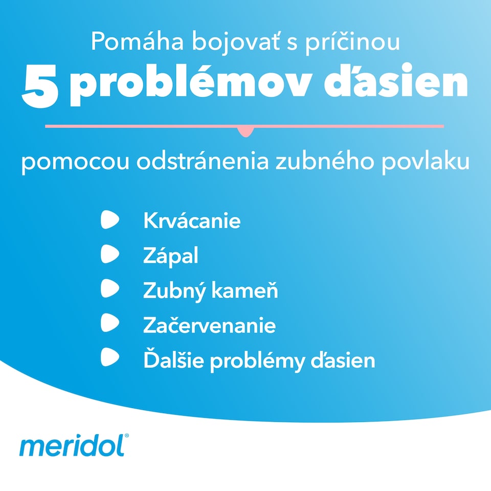 obrázok 1 z meridol® ochrana ďasien zubná kefka -mäkká 1ks