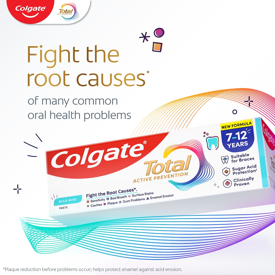 image 1 of Colgate Total Active Prevention 7-12 Years Mild Mint Toothpaste 50ml