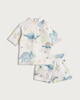 image 2 of F&F Baby 2-Piece Dinosaur Print Rash Vest and Swim Shorts Set in Multi