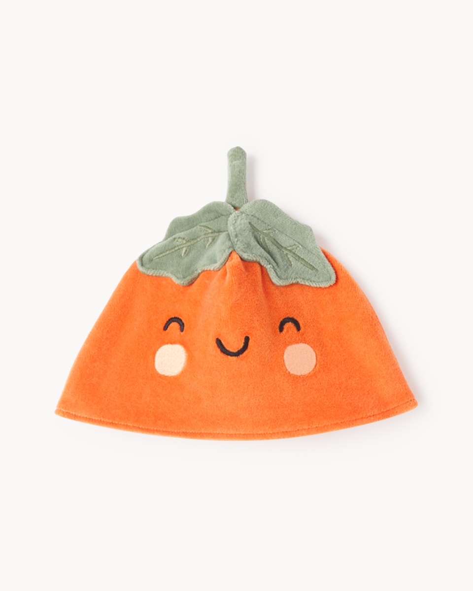 image 1 of F&F Baby Cotton Rich Halloween Pumpkin Sleepsuit and Hat Set in Brick