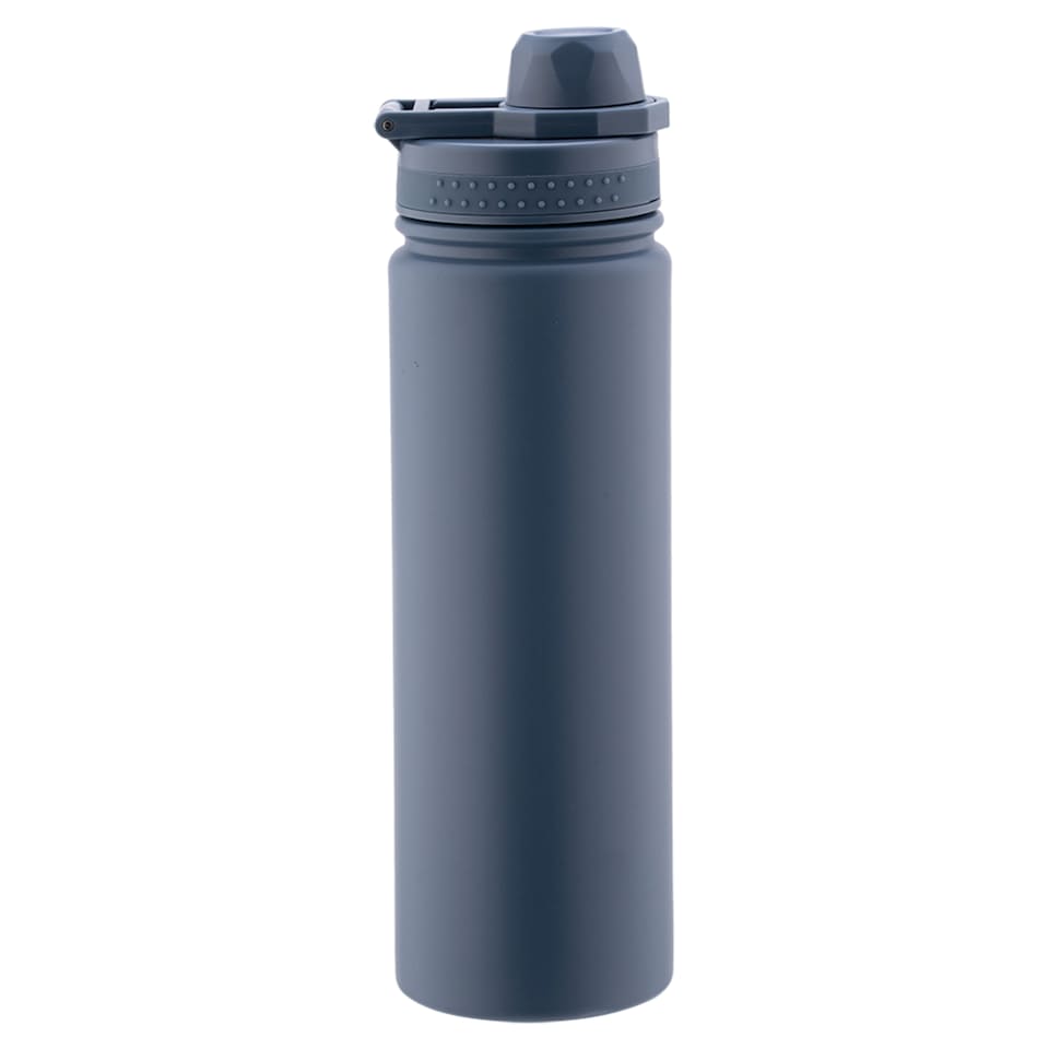 Tesco Blue Insulated Dual Water Bottle 650Ml