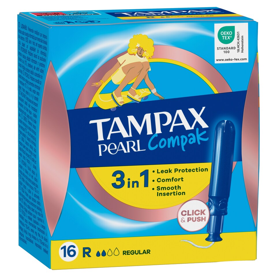 obrázok 1 z Tampax Pearl Compak Regular tampóny s aplikátorom 16 ks