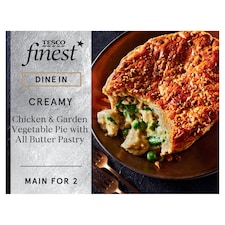 Tesco Finest Dine In Chicken & Garden Vegetable Pie 500g