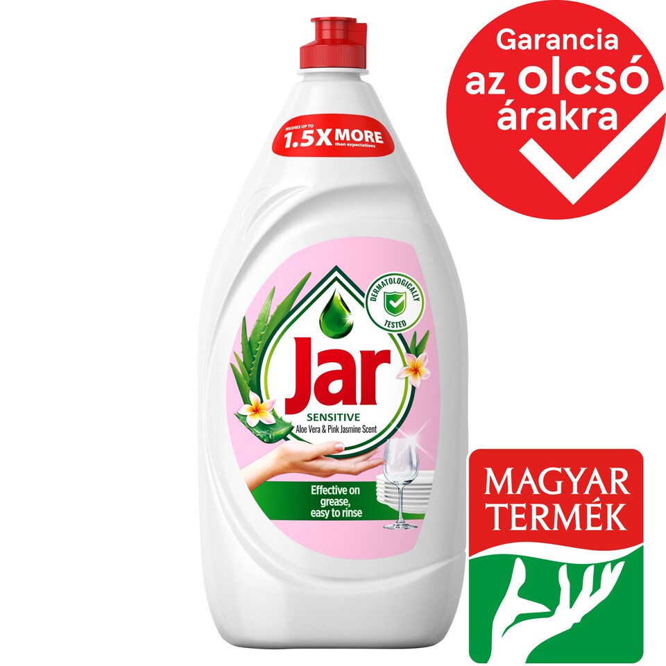 Jar Sensitive Aloe Vera & Pink Jasmine Folyékony Mosogatószer, Kézkímélő 1350 ML