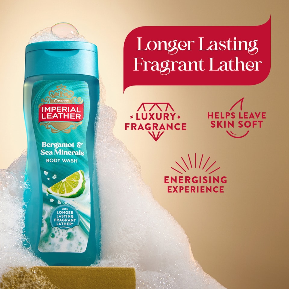 image 1 of IMPERIAL LEATHER BERGAMOT & SEA MINERALS BODY WASH 235ML