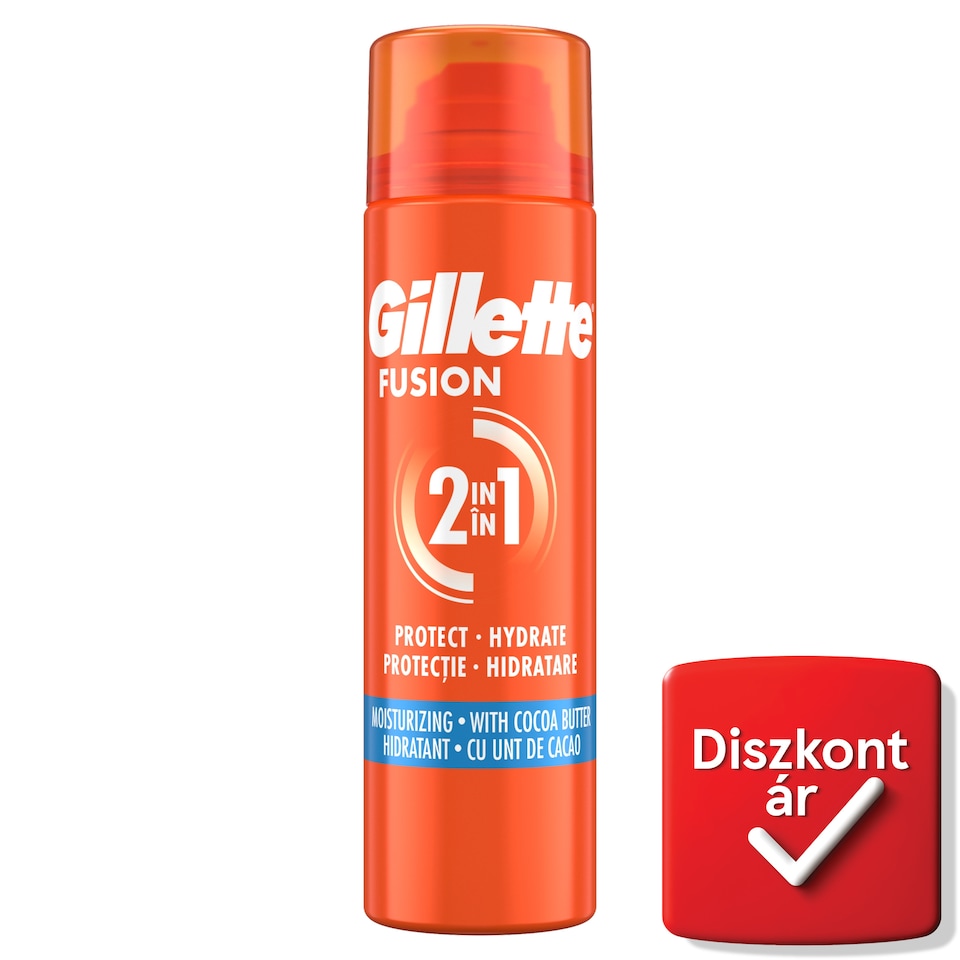 image 1 of Gillette Fusion Hidratáló Borotvazselé Férfiak Számára, Kakaóvajjal, 200ml