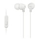 image 1 of Sony MDR-EX15AP Wired In Ear Headphones White