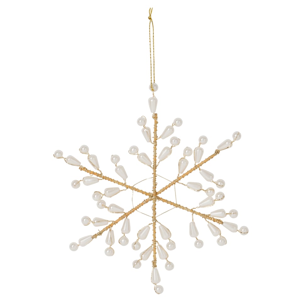 Bayswood Snowflake Beaded Hanging Christmas Decoration