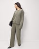 image 3 of F&F Textured Button Up Cardigan in Olive