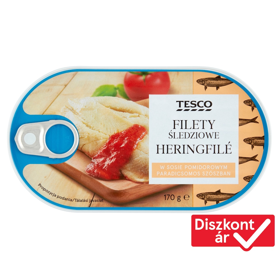 Tesco heringfilé paradicsomos szószban 170 g