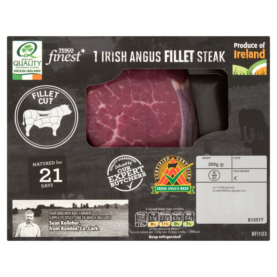 Tesco Irish Finest Fillet Steak 200G