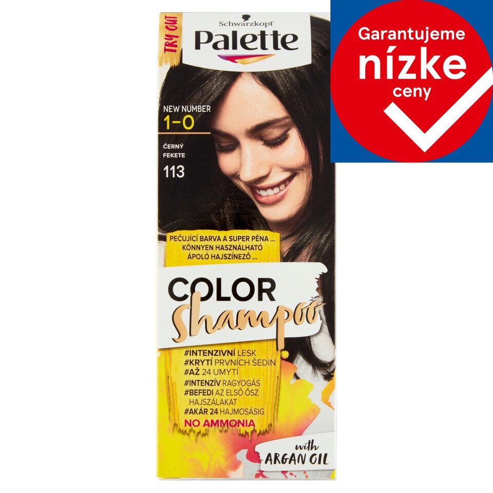 image 1 of Schwarzkopf Palette Color Shampoo Hair Color Black 1-0 (113)