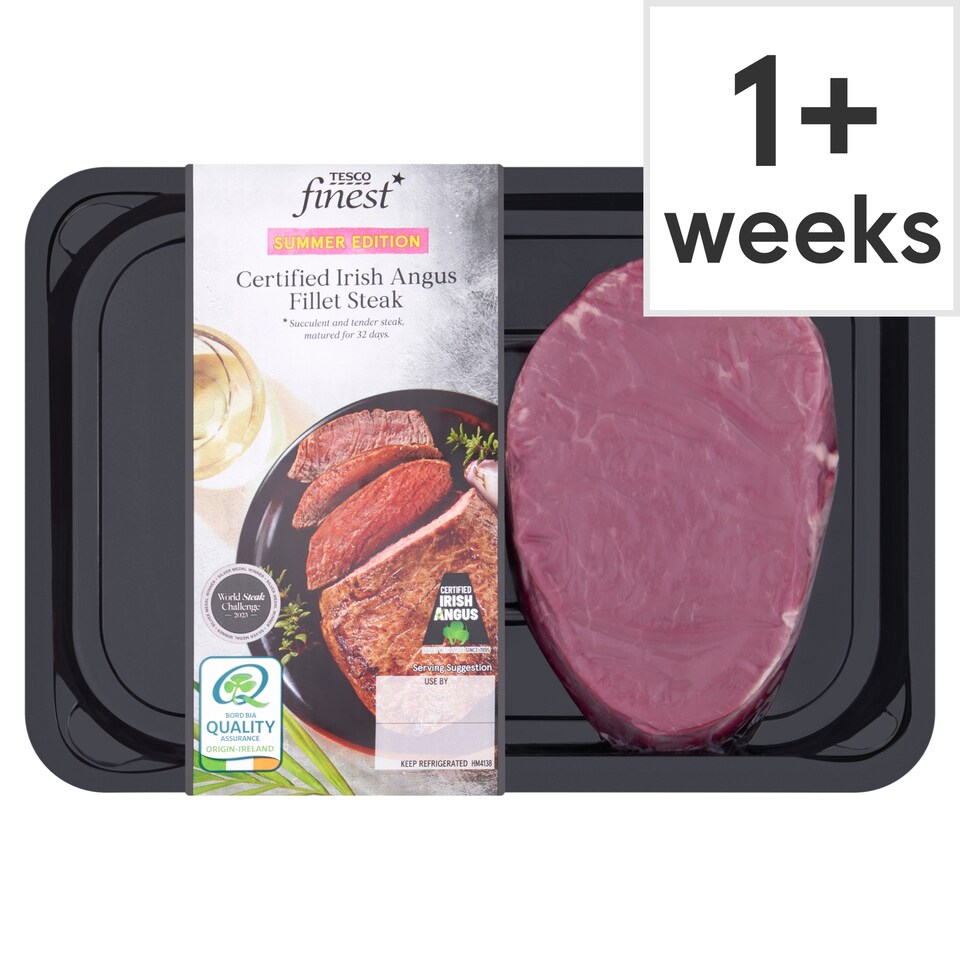 Tesco Finest Irish Angus Beef Fillet Steak 200G