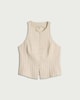 image 4 of F&F Striped Button Front Co-ord Waistcoat in Multi