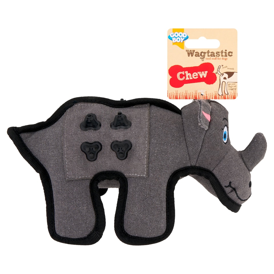 Good Boy Wagtastic Tough Rhino Chew Dog Toy