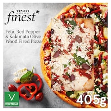 Tesco Finest Feta Red Pepper & Olive Pizza 405G