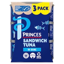Princes Sandwich Tuna In Brine 3 x 140g