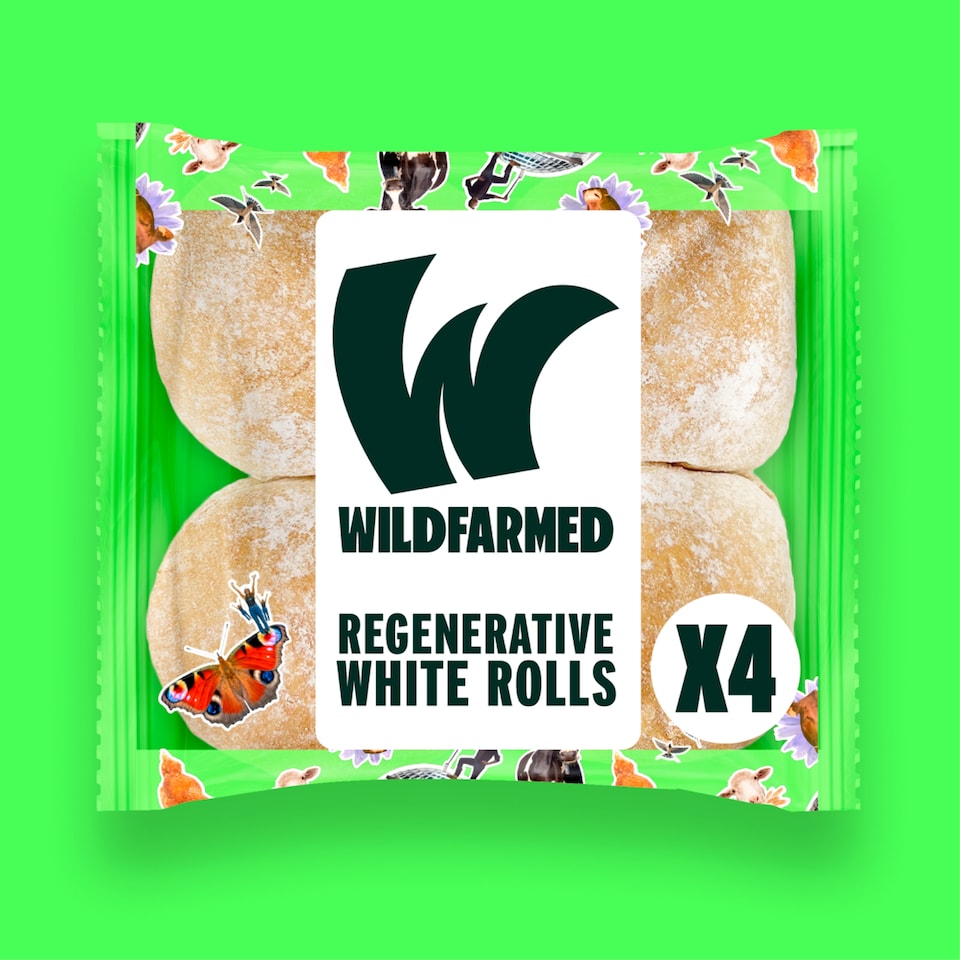 image 1 of Wildfarmed 4 White Bread Rolls 276g