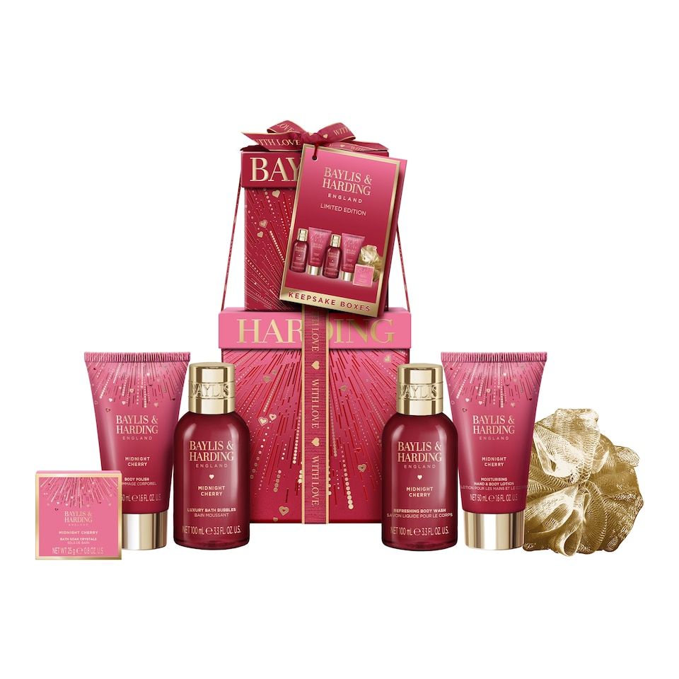image 1 of BAYLIS & HARDING MIDNIGHT CHERRY LUXURY PAMPER PRESENT GIFT SET