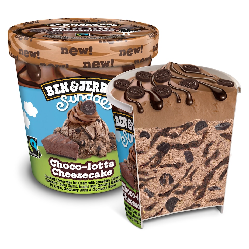 image 1 of Ben & Jerry's Sundae Choco-Lotta Cheesecake Ice Cream Tub 427ml