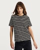 image 1 of F&F Pure Cotton Striped Short Sleeved T-Shirt in Multi Brown