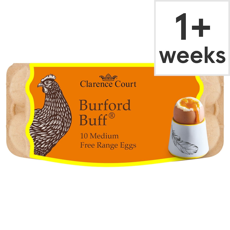 Clarence Court Burford Buff 10 Medium Free Range Eggs