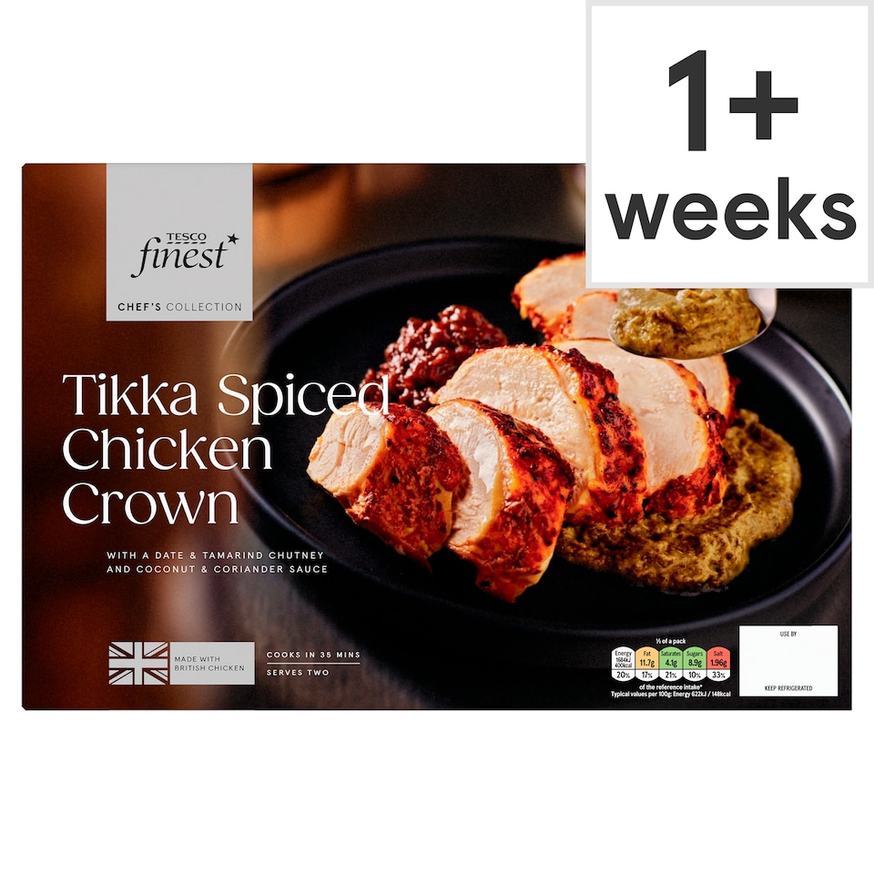 Tesco Finest Chefs Collection Chicken Tikka Crown with a ​Tamarind & Date Chutney 810g