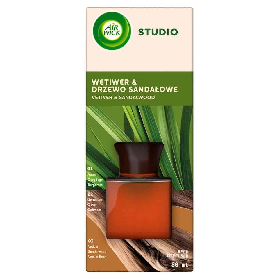 Air Wick Reed Diffuser Vetiver & Sandalwood 80 ml