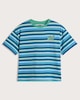 image 4 of F&F Boys Pure Cotton Striped Crocodile T-Shirt in Green