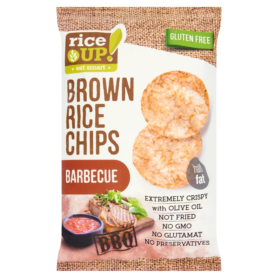 image 1 of RiceUp! Eat Smart Brown Whole Grain Rice Chips with Barbecue Flavour 60 g