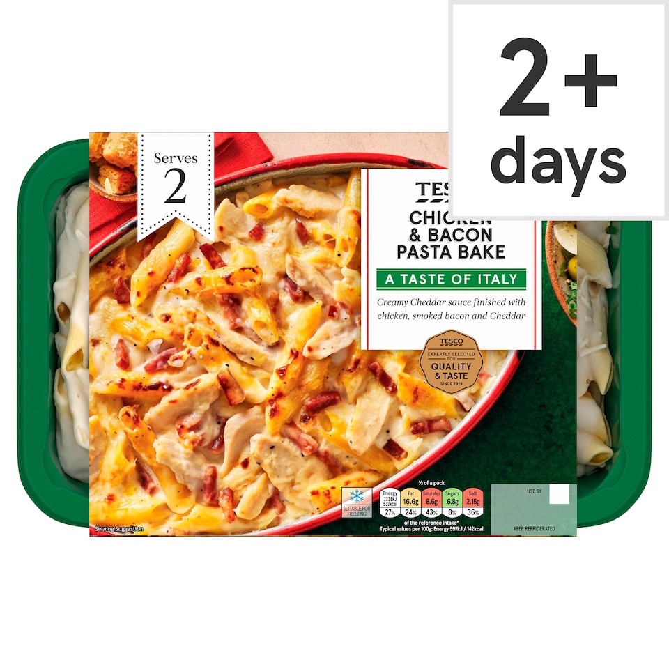 Tesco Chicken & Bacon Pasta Bake 750G