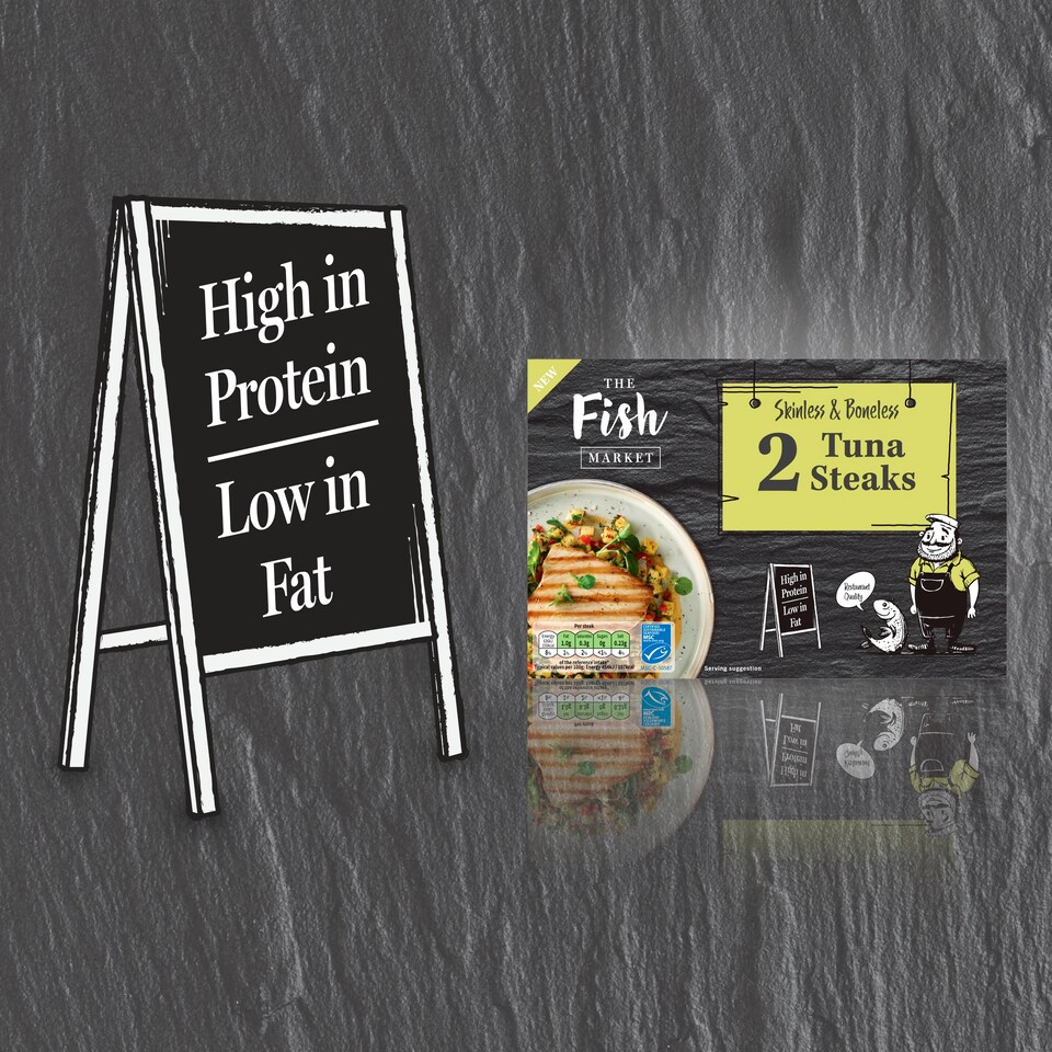 image 1 of The Fish Market 2 Skinless & Boneless Tuna Steaks 280G