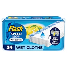 Flash Speedmop Lemon Anti-Bac Wet Cloths Refill Pads 24 Pack