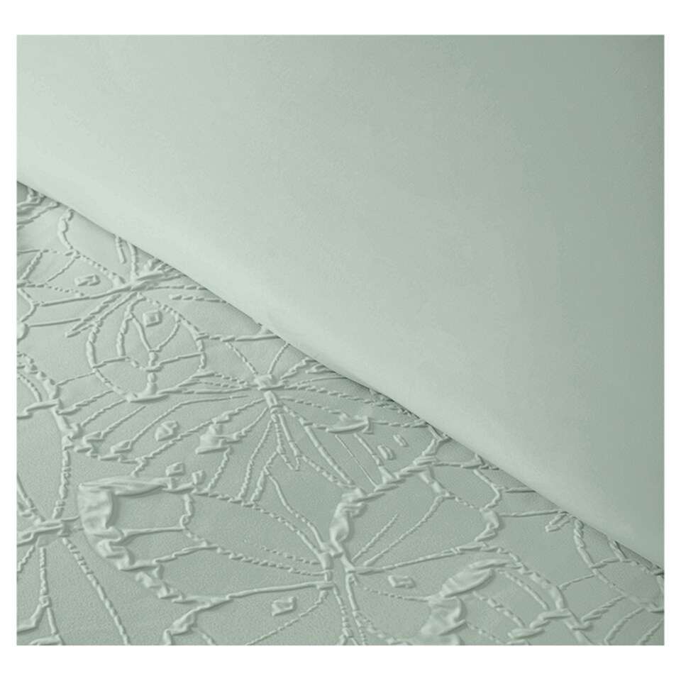 image 1 of Tesco WWF Sage Heatset Butterflies Duvet Set Double