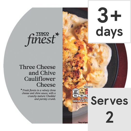 Tesco Finest Three Cheese & Chive Cauliflower Cheese 350G Tesco Groceries