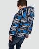 image 3 of Hot Wheels Print Padded Hooded Jacket in Black