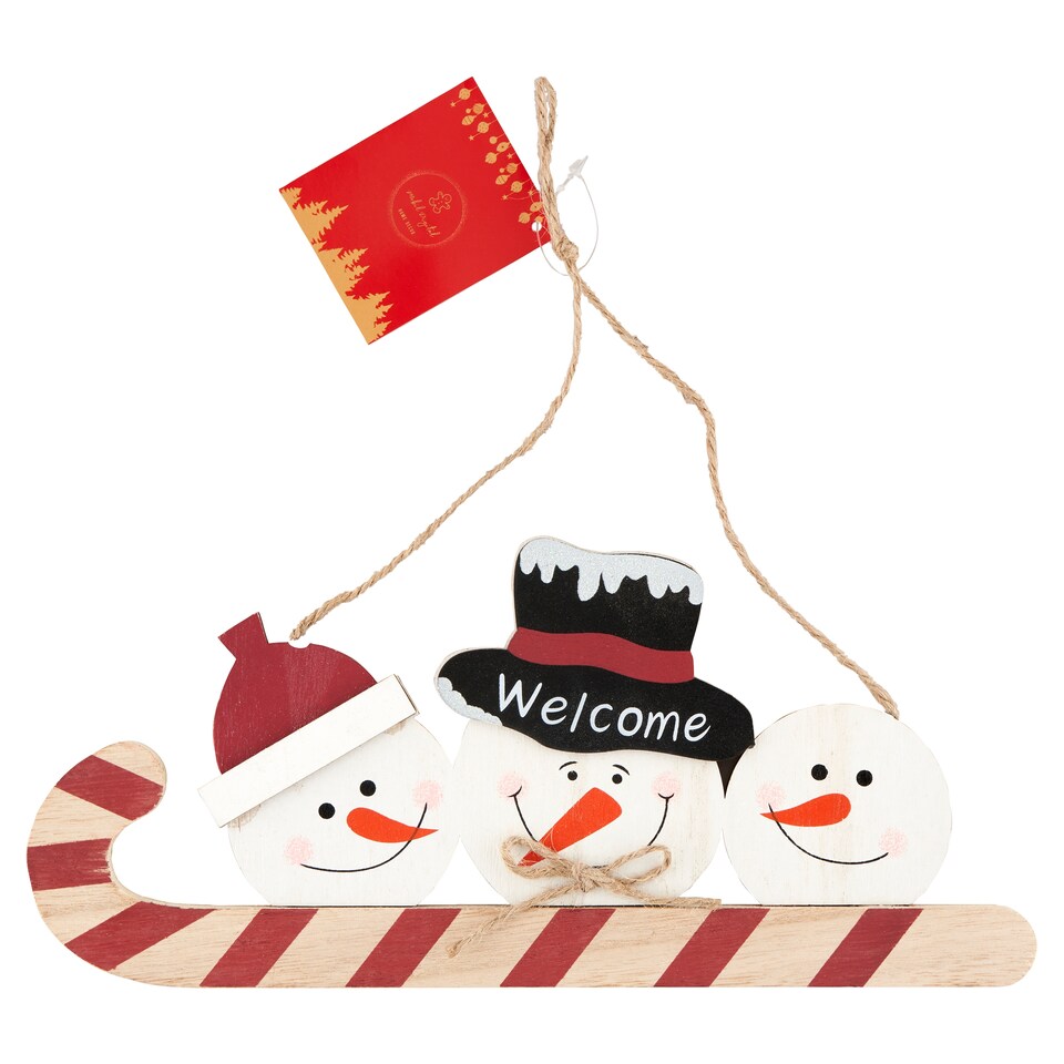 Mobil Digital Dekorace se sněhuláky 30 x 27 x 1 cm