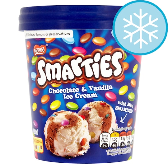 Nestle Smarties Ice Cream 480Ml Tesco Groceries Nestle Smarties Ice Cream 480Ml Tesco Groceries