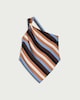 image 4 of F&F Striped Asymmetric One Shoulder Top in Multi Black