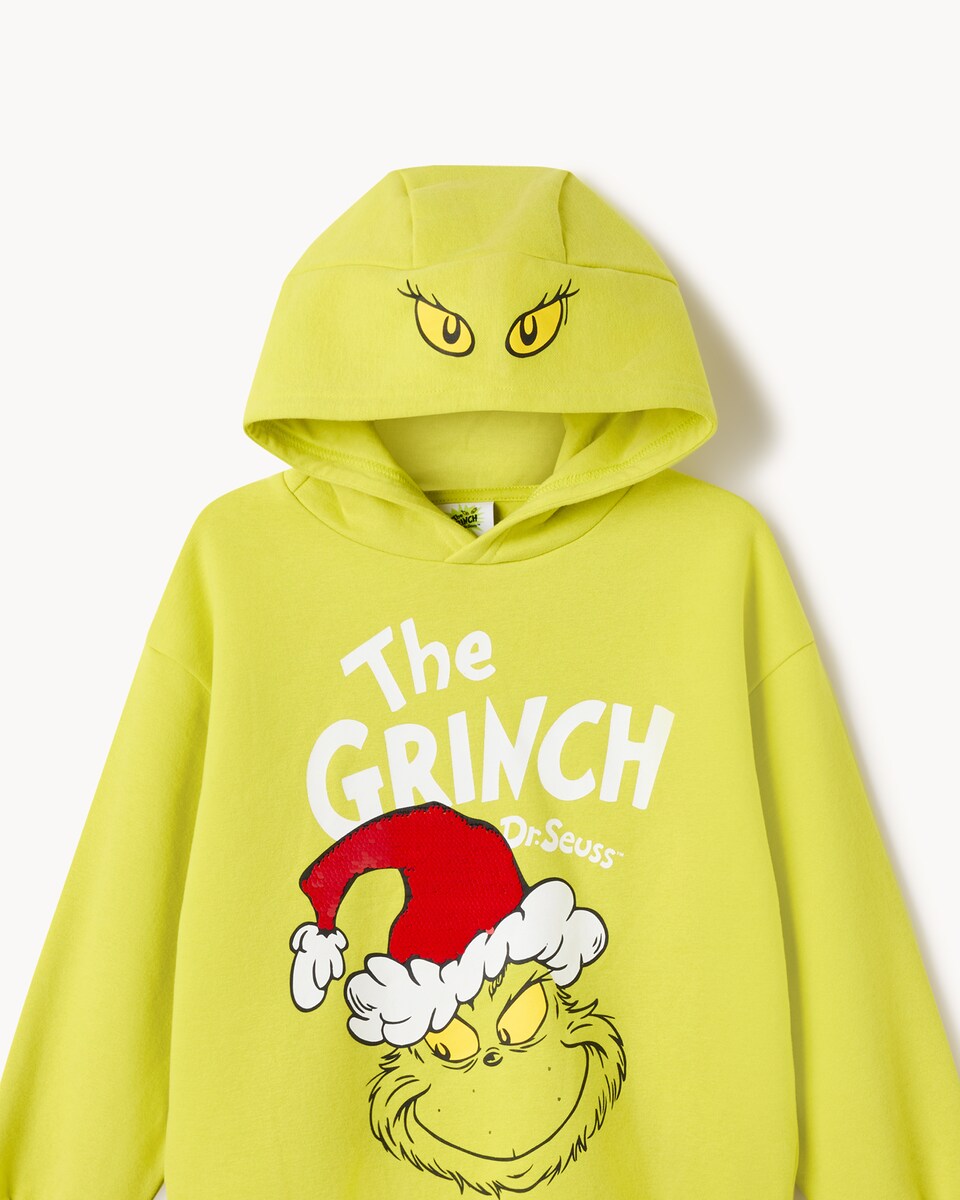 image 1 of The Grinch Cotton Rich Hoodie in Green