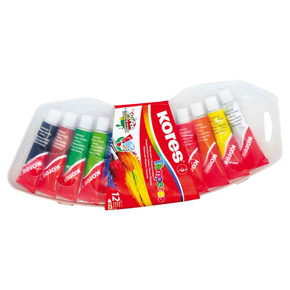 Kores Tempera in Tube 12 Colors 12 ml