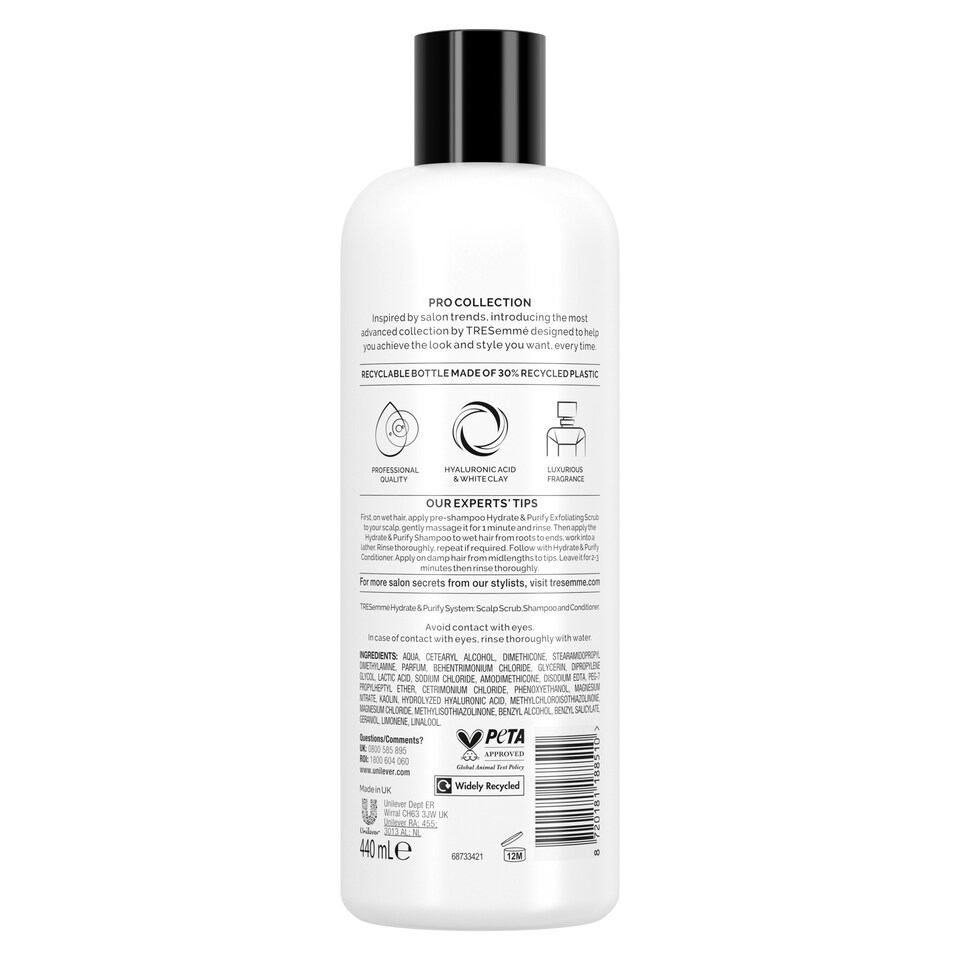image 1 of Tresemme Hydrate & Purify Conditioner 440Ml
