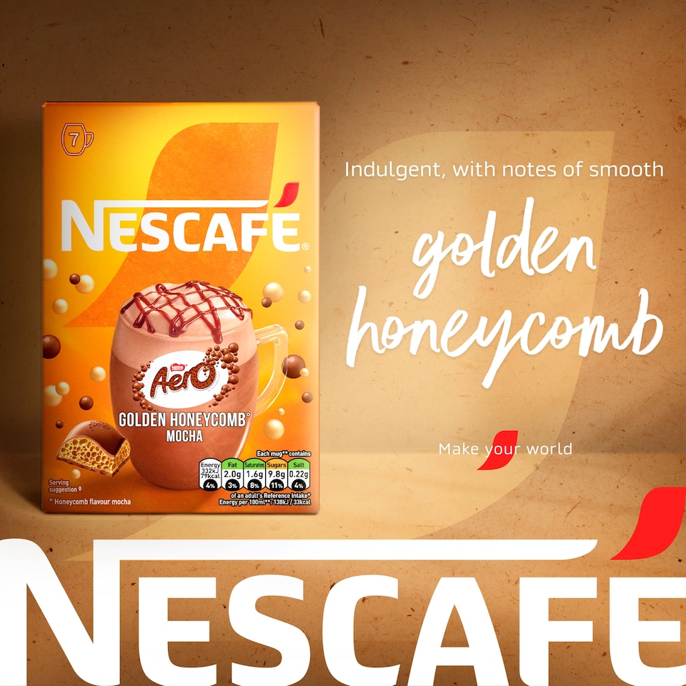 image 1 of Nescafe Aero Golden Honeycomb Mocha Coffee 7X19g