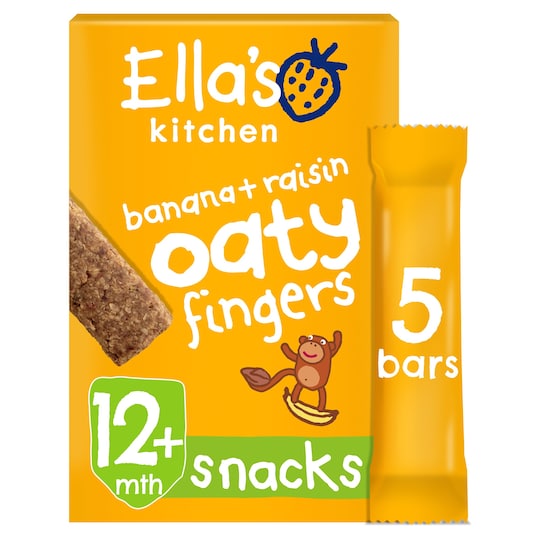 Ella's Banana & Raisin Nibbly Fingers 5 X 25G