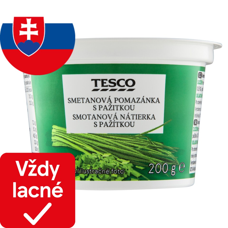 Tesco Smotanová nátierka s pažítkou 200 g
