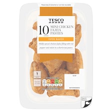 Tesco 10 Mini Chicken Fajita Pasties 300G